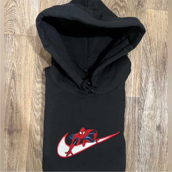 Youth Unisex Custom Spider-Man Black Hoodie